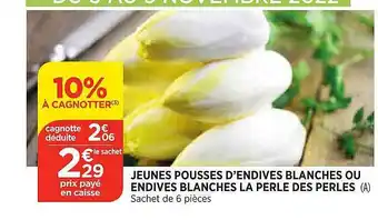 Jeunes pousses d'endives blanches ou endives blanches la perle des perles