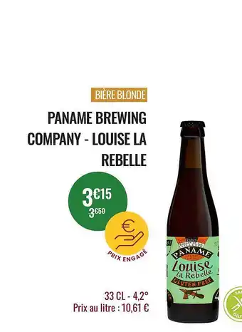 Bière blonde paname brewing company - louise la rebelle
