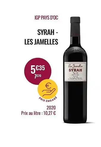Nicolas Igp pays d'oc syrah - les jamelles offre