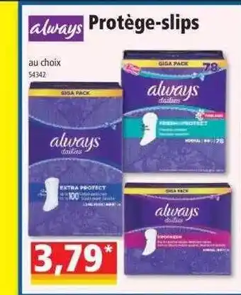 Norma Protège-slips always offre