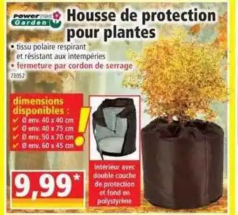 Norma Housse de protection pour plantes powertec garden offre