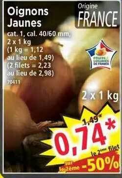Norma Oignons jaunes offre