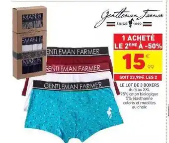 Stokomani Le lot de 3 boxers gentleman farmer offre