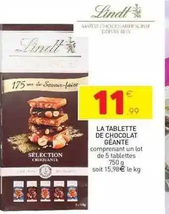 Stokomani La tablette de chocolat géante offre