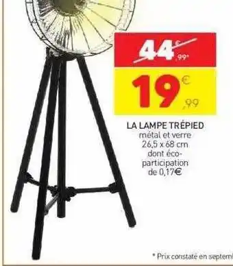 Stokomani La lampe trépied offre