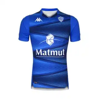 Go Sport Rugby garçon kappa maillot kombat home castres olympique - bleu - pour garçon offre