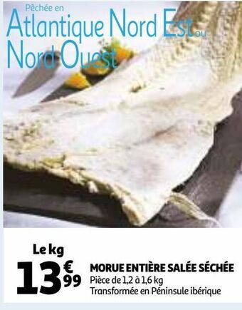 Auchan Morue entière salée séchée offre