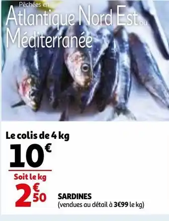 Auchan Sardines le colis de 4 kg offre