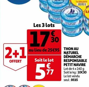 Auchan Thon au naturel démarche responsable petit navire offre
