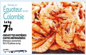 Auchan Crevettes entières cuites réfrigérées offre
