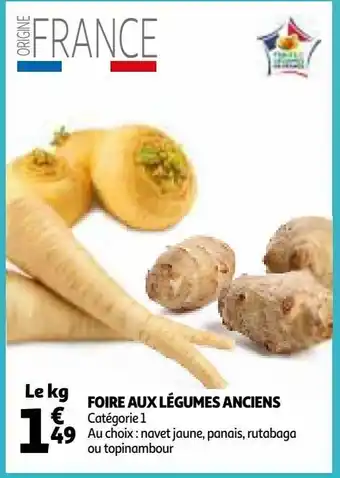 Auchan Foire aux légumes anciens offre