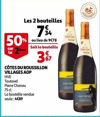 Auchan Côtes du roussillon villages aop offre