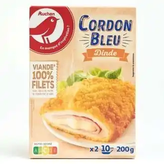 Auchan CORDON BLEU DE DINDE offre