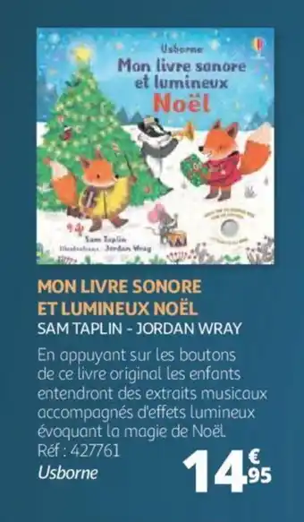 Auchan Mon livre sonore et lumineux noël offre
