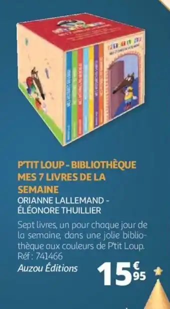 Auchan P'tit loup - bibliothèque mes 7 livres de la semaine offre