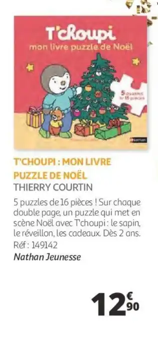 Auchan T'choupi : mon livre puzzle de noël offre