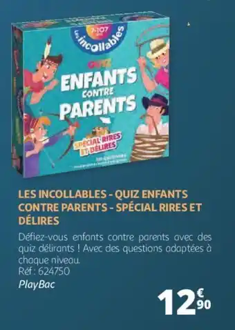Auchan Les incollables - quiz enfants contre parents - spécial rires et délires offre