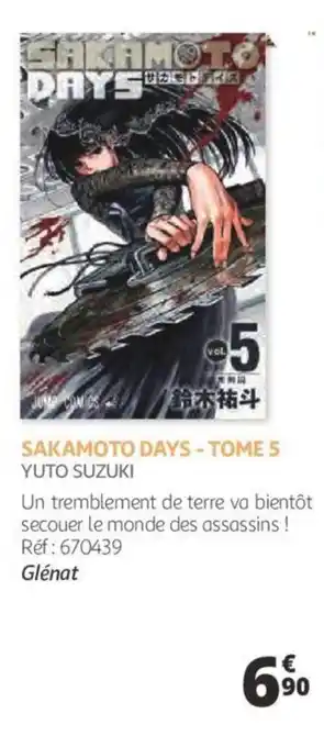 Auchan Sakamoto days - tome 5 offre