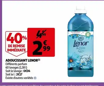 Auchan Supermarché Adoucissant lenor offre