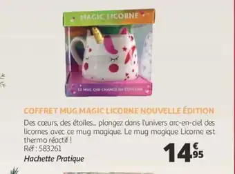 Auchan Coffret mug magic licorne nouvelle édition offre