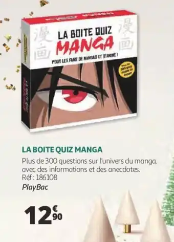 Auchan La boite quiz manga offre