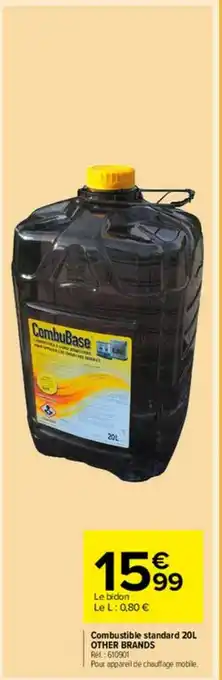 Carrefour Market Combustible Standard 20l Other Brands offre