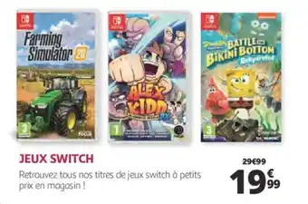 Auchan Jeux switch offre