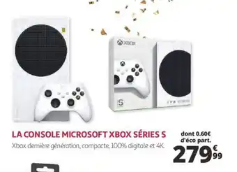 La console microsoft xbox séries s