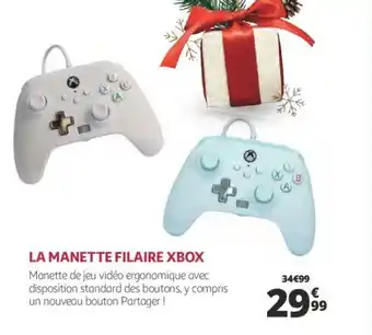 Auchan La manette filaire xbox offre
