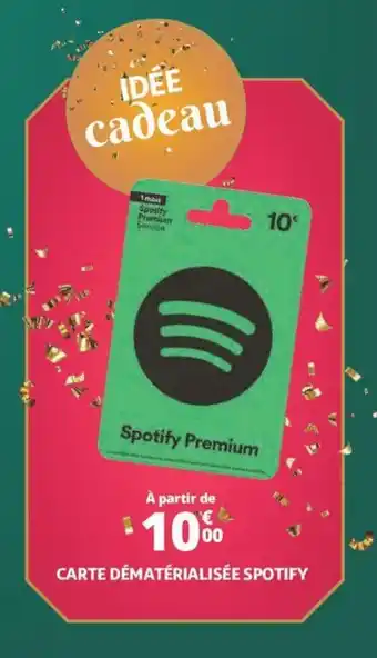 Auchan Carte dématérialisée spotify offre
