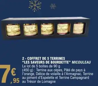 E.Leclerc Coffret de 5 Terrines Les Saveurs de Bourdette Micouleau offre
