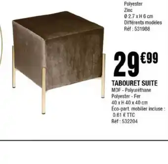 La Foir'Fouille Tabouret Suite offre