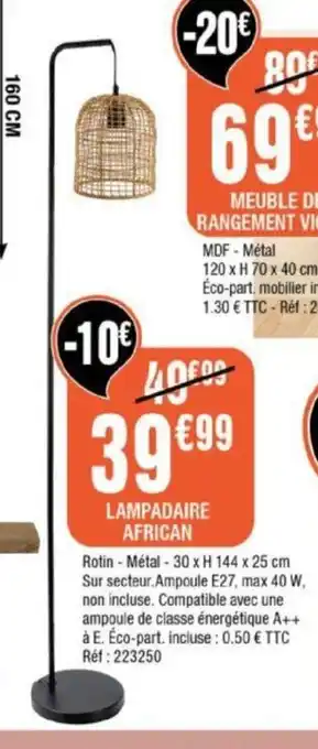 La Foir'Fouille Lampadaire African offre