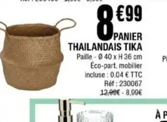 La Foir'Fouille Panier Thailandais Tika offre