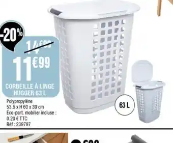 La Foir'Fouille Corbeille a Linge Hugger 63L offre