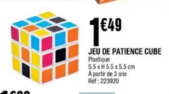 La Foir'Fouille Jeu de Patience Cube offre