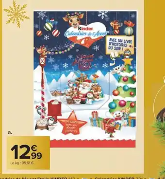 Carrefour Calendrier de l'Avent Histoires Kinder offre