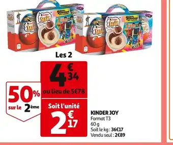 Auchan Supermarché Kinder Joy offre
