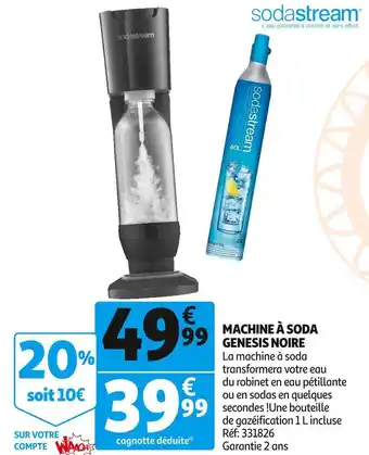Sodastream machine à soda genesis noire