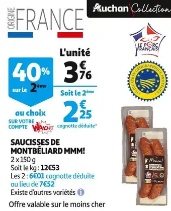 Mmm! saucisses de montbéliard