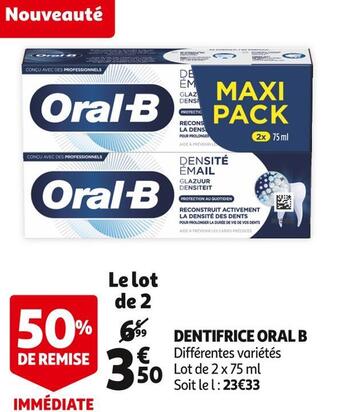 Auchan Supermarché Oral-b dentifrice offre