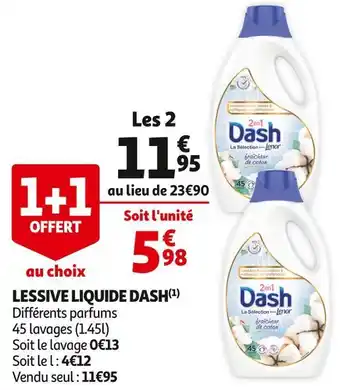 Auchan Supermarché Dash lessive liquide offre