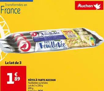 Auchan Auchan pâtes à tarte offre