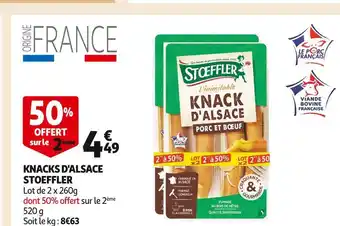Auchan Stoeffler knacks d'alsace offre