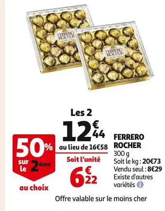 Auchan Ferrero ferrero rocher offre