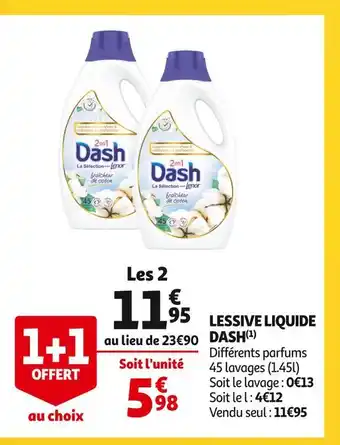 Auchan Dash lessive liquide offre