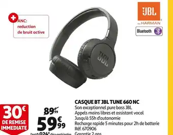 Auchan Jbl casque bt tune 660 nc offre
