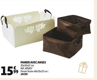 Auchan Panier avec anses offre