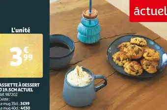 Auchan Actuel assiette à dessert ø 19.5cm offre