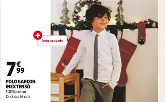 Auchan Inextenso polo garçon offre